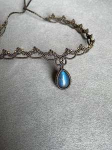 Collier statement en laiton naturel avec perles de 25 à 30 mm, macramé, labradorite, tendance bohème, unisexe, pour cadeau d'anniversaire, HARI OM CREATIONS - Product Image 5