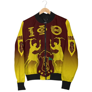 Iota phi theta เสื้อแจ็คเก็ตผ้าซาติน1963สไตล์กรีกปักลายพี่น้องนักบอมเบอร์เสื้อชั้นนอกของวิทยาลัย - Product Image 1