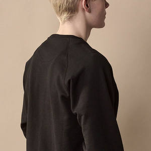 Sustainable High Quality Basic <b>Black</b> Oversized <b>Crew</b> <b>Neck</b> Men's <b>Sweatshirt</b> Custom Cotton Blended <b>Sweatshirt</b> At Factory Price - Product Image 6