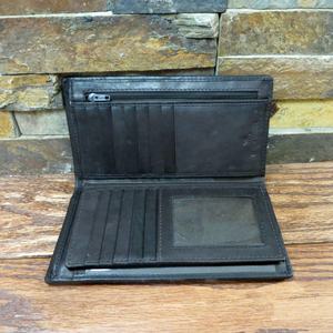 Cartera de cuero con soporte para chequera, billetera personalizada con monograma, regalo, accesorios de viaje largo y delgado de registro, 2017 - Product Image 5