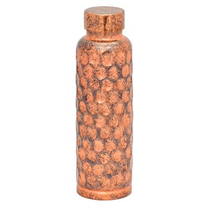 Antique Hammered Copper Water <b>Bottle</b> 100% Pure Wide Mouth Design Sport Style Cap for Men/Women's Camping Lifestyle Hot Selling - Product Image 1