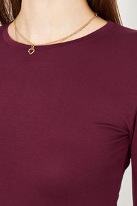 CUERPO DE MANGA LARGA DEDO DE CUELLO REDONDO ROPA INTERIOR DE MUJER CUERPO - Product Image 5