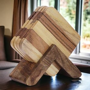 Durable Stylish Wood <b>Epoxy</b> Coaster Classic Style Mats & Pads for <b>Table</b> Protection & Decoration at Family Gatherings & Parties - Product Image 1