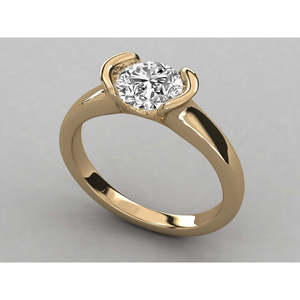 Bague solitaire en or 18 carats pour femmes avec diamant de laboratoire - Product Image 5