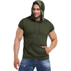 Débardeur en coton uni pour homme, matière technique à séchage rapide, flexible, idéal pour l'activité physique. - Product Image 1