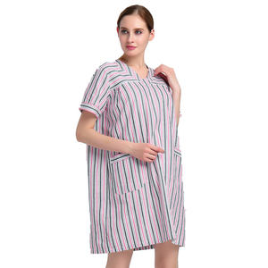 Traje de enfermería unisex reutilizable, bata de hospital de tamaño mediano a XL con mangas cortas, bata de paciente para uso médico de maternidad - Product Image 2