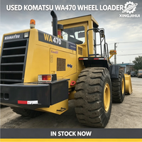 Chargeuse sur pneus Komatsu WA470 de 24 tonnes, grande chargeuse frontale lourde, moteur SAA6D125E5, chargeuse sur pneus japonaise d'occasion pour travaux de construction et carrière