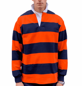 Maillots de rugby à manches longues pour hommes de haute qualité saison d'hiver bleu maillots de rugby à rayures en vente en gros maillot de rugby pour jeunes - Product Image 2