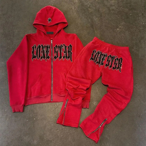 Vente en gros de survêtements délavés à l'acide à manches longues pour hommes fabriqués par des professionnels et légers pour l'hiver - Product Image 4