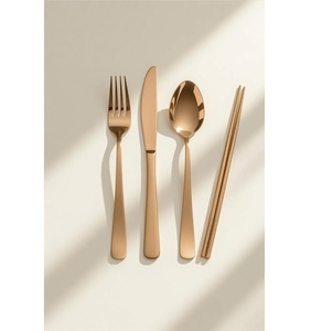 Service de couverts en acier inoxydable finition argentée design artisanal haut de gamme, poli à la perfection pour un repas cinq étoiles à la maison - Product Image 1