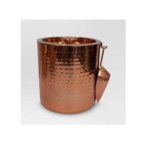 Cubo de hielo cilíndrico multiusos de acero inoxidable con enfriador de contenedor de hielo de aluminio Chapado en cobre - Product Image 2