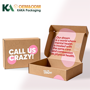 Caja de Envío de Cartón Corrugado con Logotipo Personalizado KAKA, Caja de Cartón Ecológica para Envíos, Caja de Kraft para Embalaje de Comercio <span class=keywords><strong>Electrónico</strong></span> - Product Image 6