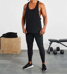 Débardeur de couleur grise unie solide pour hommes logo personnalisé tissu 100% coton taille ajustée à bas prix - Product Image 5