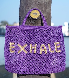 2025 nueva tendencia ecológica de gran capacidad minimalismo bolso de mano de yute Natural inicial DIY bordado de letras bohemio para mujer - Product Image 3