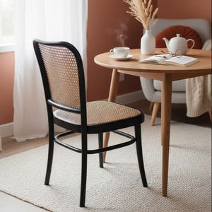 SOLOBEAT Modern Bentwood Rattan Eco-Friendly Outdoor <b>Restaurant</b> Dining <b>Chair</b> - Product Image 1