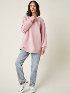 Sudaderas de invierno versátiles europeas americanas para mujer, camisetas gruesas de manga larga, cuello redondo, Frente lavado con ácido, 2025 - Product Image 2
