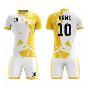 Vente chaude plaine Football maillots ensemble Logo personnalisé mode Football chemises 100% Polyester confortable Football uniforme porter - Product Image 1