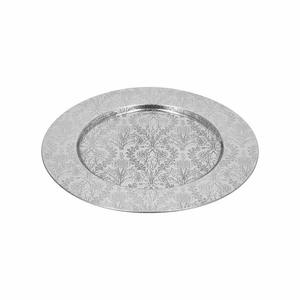 Ensemble d'assiettes de chargeur gaufrées marron design avec finition antique pour une table à manger élégante et une table de fête - Product Image 5