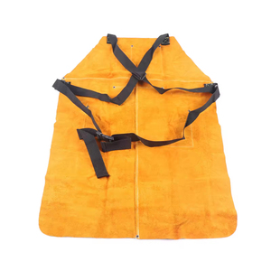 Customizable Heat Resistant Split Leather Welding <b>Work</b> <b>Apron</b> Cowhide Leather Welders Safety <b>Aprons</b> With Hand Sleeves - Product Image 3