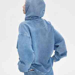 Conjunto Deportivo Informal Personalizable para Mujer, Sudadera con Capucha Holgada 100% Algodón y Pantalones Acampanados, Conjunto Deportivo Sólido a Bajo Precio - Product Image 4