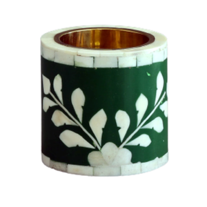 Quemador Bakhoor con incrustaciones de hueso artesanal de lujo, diseño de patrón moderno, soporte de latón, decoración elegante religiosa ecológica, proveedor indio - Product Image 1