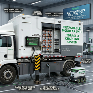 Nouvelle station de charge rapide mobile pour véhicules électriques de 280 kWh, montée sur véhicule, CCS2/CCS1/GBT, charge rapide DC, OCPP 1.6J, application, charge d'urgence, camion de charge - Product Image 1