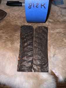 Mango de cuchillo de hoja fija de cuerno de búfalo de agua con escamas rayadas, natural, artesanal, ecológico, de forma cuadrada, en bruto, India CRAFT - Product Image 2