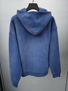 Unisex Cropped Raw Hem <b>Hoodie</b> Puff Printing Embroidered Logo Acid Wash No <b>String</b> French Terry Blank Plain Regular Fit Men Autumn - Product Image 4