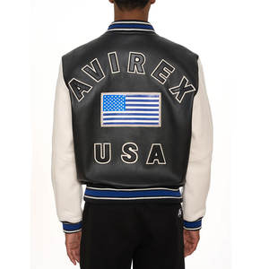 Chaquetas Avirex para hombre con bordado de fabricante OEM para ropa de calle chaqueta de cuero Avirex de alta calidad y precio económico para hombre - Product Image 4