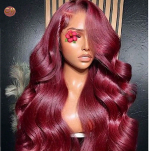 Perruque Lace Front HD 99J Bourgogne Body Wave en Cheveux Humains Pré-Pluckée Bouclée Profonde Remy pour Femmes Noires – Nouveauté ! - Product Image 3