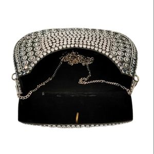 Pochette en laiton élégante faite à la main Design unique de haute qualité Grande capacité Soirée Événements Occasions de mariage Chaîne basse côte - Product Image 5