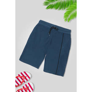 Men's Casual Polyester Gym Shorts Logo Decorations Embroidered Flowers <b>Elastic</b> <b>Waist</b> Drawstring Hot Pattern Screen Knitted - Product Image 3