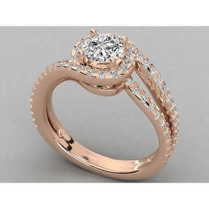 Bague pour femme en or 9 carats avec diamant solitaire cultivé en laboratoire, élégante et luxueuse - Product Image 4