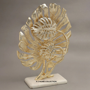 Sculpture d'arbre en métal de conception ultime, sculpture de haute qualité avec finition dorée et base en marbre pour la décoration de table - Product Image 6