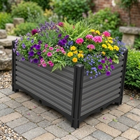 Jardinière rectangulaire en plastique PP imitation rotin, texture tressée marron, légère, moulée par injection, pour intérieur