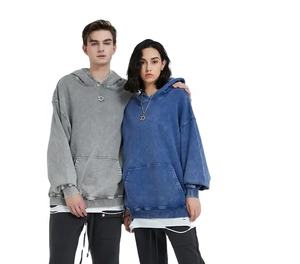 Chaqueta de Mezclilla Personalizada con Capucha, Estilo Y2K, Lavado Ácido, para Hombre y Mujer, Unisex - Product Image 1