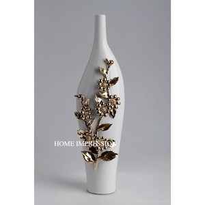 Nouvellement arrivée haute exigence moderne en aluminium Table décorative Vases à fleurs ensemble 2 tailles différentes or poli métallique inde - Product Image 2