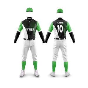 Conjunto de Uniforme de Entrenamiento de Softbol para Niños, Jersey Transpirable con Botones, Pantalones, Uniforme de Béisbol, Ropa Deportiva Suave, 100% Poliéster, Logotipo Personalizado - Product Image 2