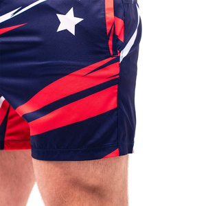 Solid Color Breathable Polyester/Cotton Drawstring <b>Shorts</b> for Men Custom Design High Street Wear - Product Image 4