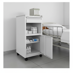 Mueble Auxiliar de Acero para Hospital con Cajón y Ruedas - Gabinete Móvil Duradero y Ecológico para Uso Escolar y Hospitalario - Product Image 1