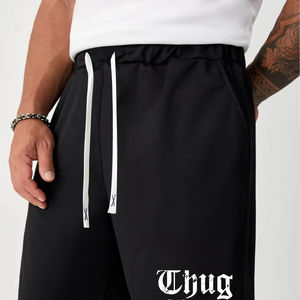 Pantalones cortos de algodón 100% hechos a medida de alta calidad, pantalones cortos informales de entrenamiento de verano para hombre, estampado bordado, diseño personalizado - Product Image 2