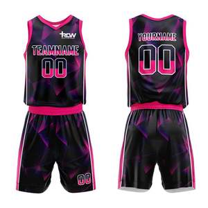 Uniforme de baloncesto altamente transpirable de tendencia hecho a medida impreso 100% poliéster entrenamiento ropa deportiva ropa de equipo de alta demanda - Product Image 2