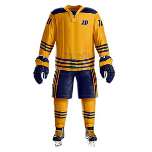 Conjuntos de Uniformes de Hockey sobre Hielo 100% Poliéster, Transpirables y que Absorben la Humedad, Colores Personalizados - Product Image 4