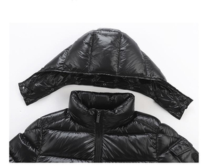 Chaqueta Acolchada Corta de Invierno, Impermeable, Transpirable, de Punto Personalizado, Rellena de Poliéster, para Mujer, Manga Larga - Product Image 3