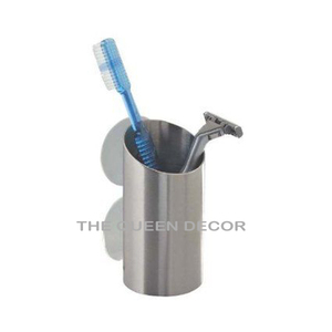 Aluminium Métal Forme Ronde Belle Texture Design Doré Fini Porte-brosse Salle de bain ou Ménage Élégant - Product Image 6