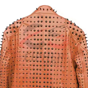 Nueva chaqueta de cuero Punk de último diseño para hombre Nuevo estilo Biker Oem Service Custom Black Winter Leather Punk Chaquetas para hombre - Product Image 5