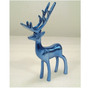 Ornement de Noël de renne assis en laiton doré pour la maison, le salon, le festival de noël, le dessus de table, l'objet décoratif - Product Image 4