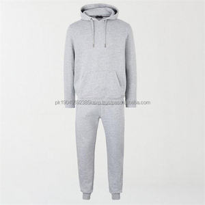 Ensemble de survêtement unisexe avec sweat à capuche et jogging en molleton de coton, tenue 2 pièces, uni, logo personnalisé, vêtements de sport décontractés chauds pour l'hiver - Product Image 3