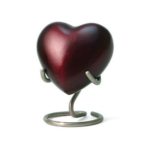 โกศทองเหลืองพร้อมกล่องกำมะหยี่ของที่ระลึกงานแกะสลักรูปหัวใจทำจากทองเหลืองโลหะสำหรับงานศพเด็ก - Product Image 2