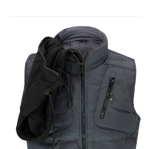 Gilet matelassé sans manches personnalisé OEM pour homme, léger, en coton, avec fermeture éclair, coupe-vent, imperméable, chaud, veste d'hiver, taille plus - Product Image 4